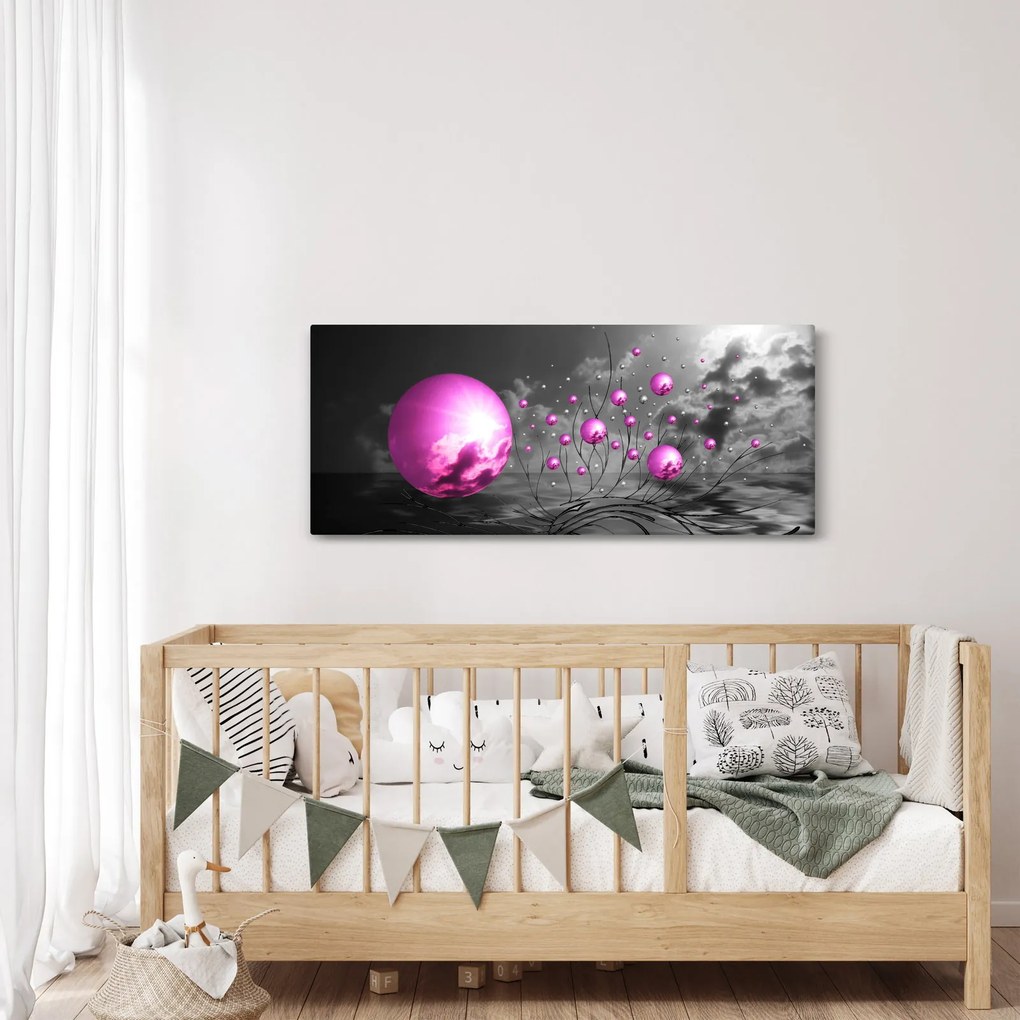 Tabloul bilelor roz (120x50 cm)