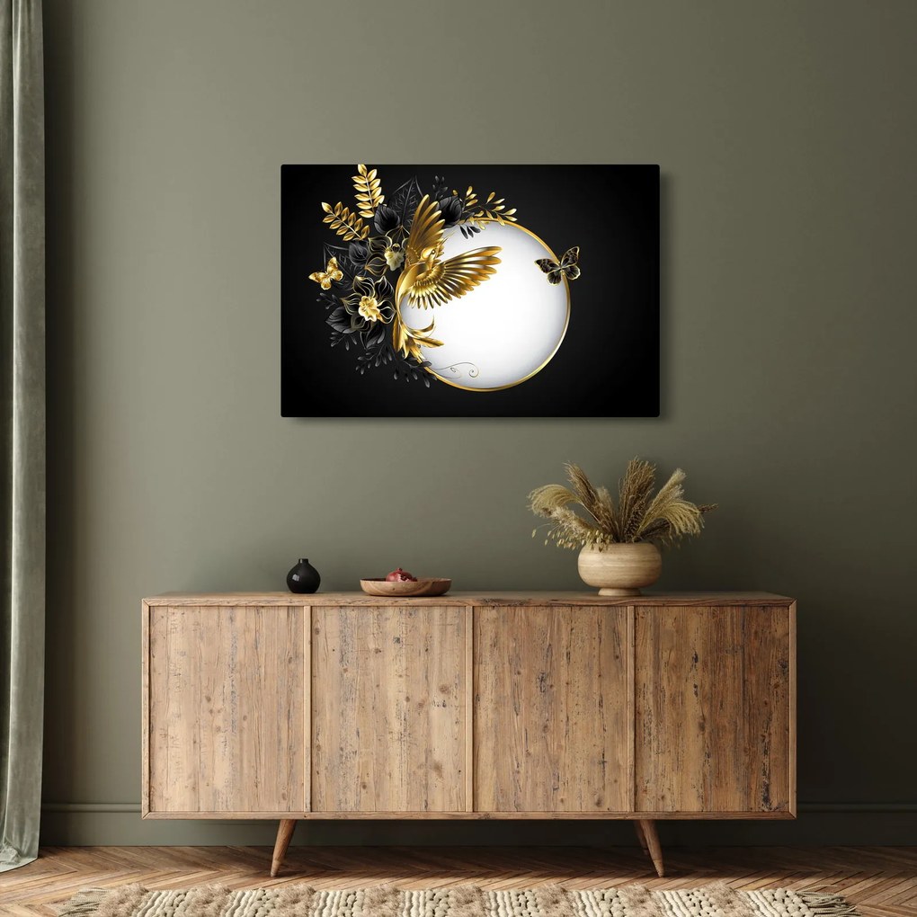 Tablou - Bile cu motive aurii (90x60 cm)
