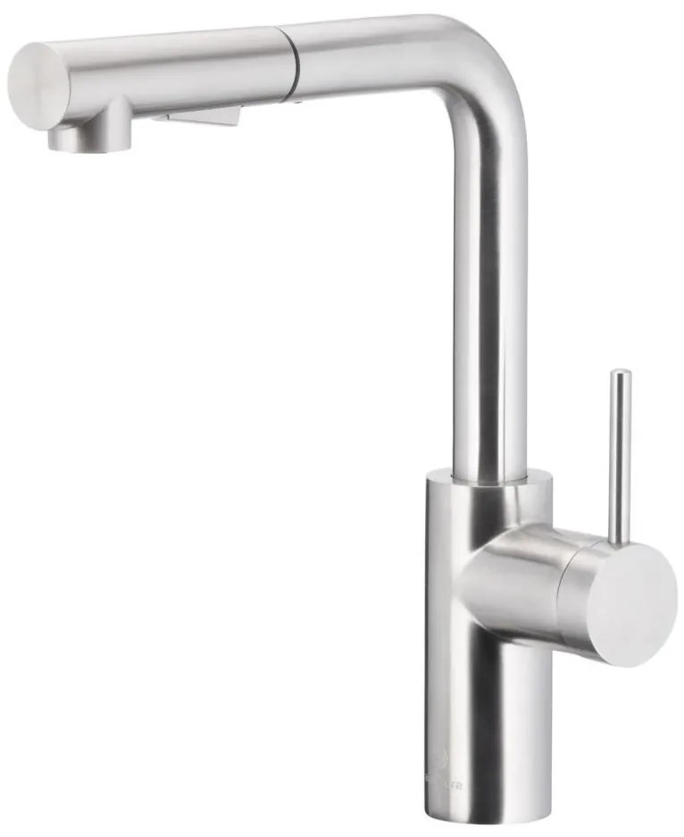 Baterie de chiuvetă cu cap de duș extractibil KFA Armatura 6623-110-22 DUERO BASIC oțel inoxidabil