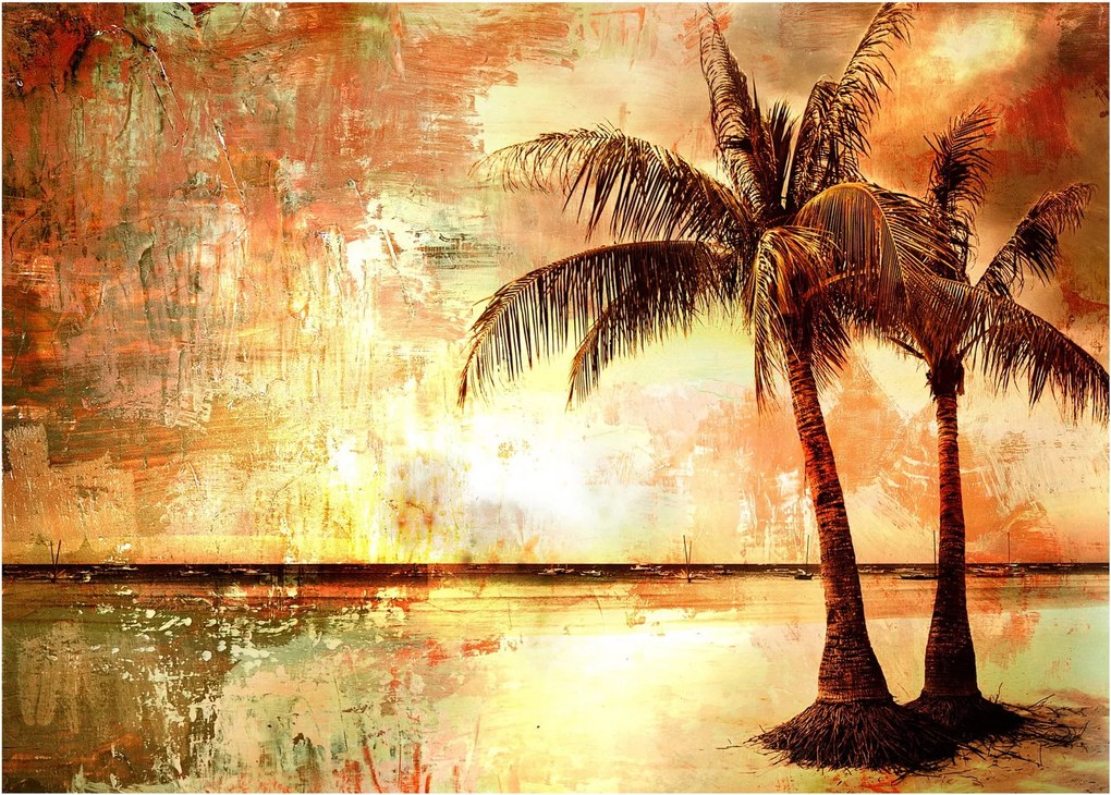 Tablou - Palmieri pe plajă (70x50 cm)