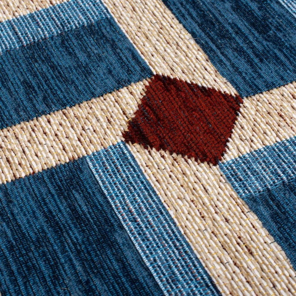 Covor tip traversă albastru 60x230 cm Lennox Geometric – Flair Rugs