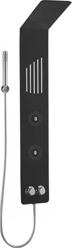 Mexen Navas panou de duș, negru - 7627-02-70