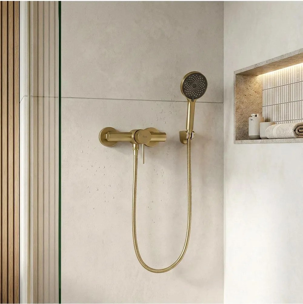 Baterie dus REA Lungo Stripe auriu periat