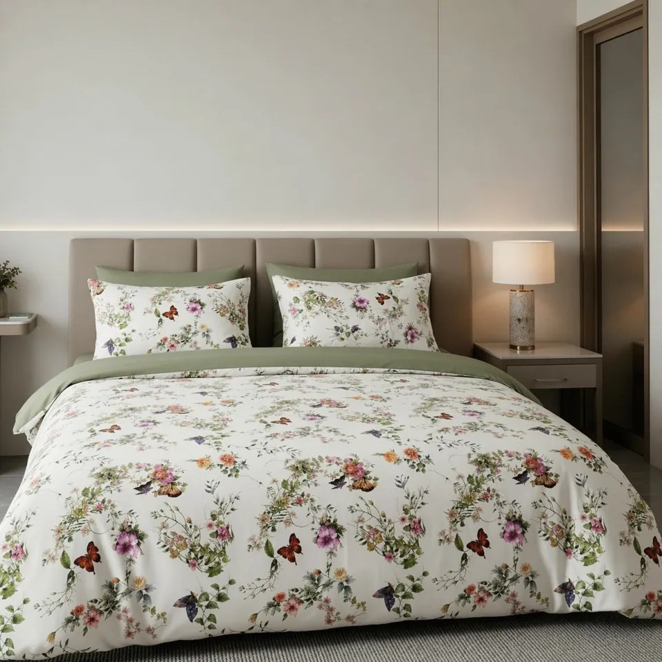 Lenjerie de pat Cotton Pro 100% bumbac – imprimare digitală (Paradise of Butterfly)