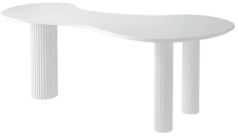 Birou curbat în stil japii alb DEPRIMO 43714 by Deprimo