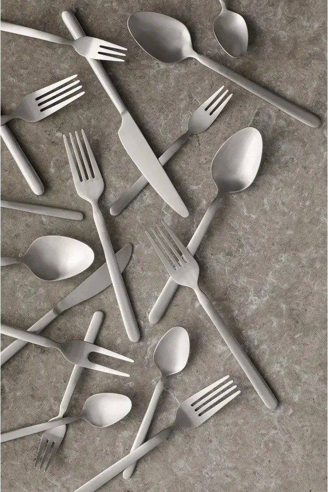 Furculițe pentru desert argintiu-mat din oțel inoxidabil 4 buc. pentru 4 persoane Stella – Blomus