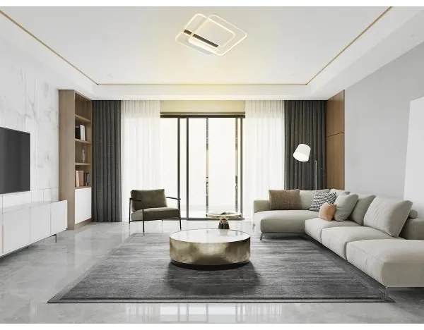 Plafonieră LED dimabilă LED/95W/230V 3000-6500K alb/negru + telecomandă