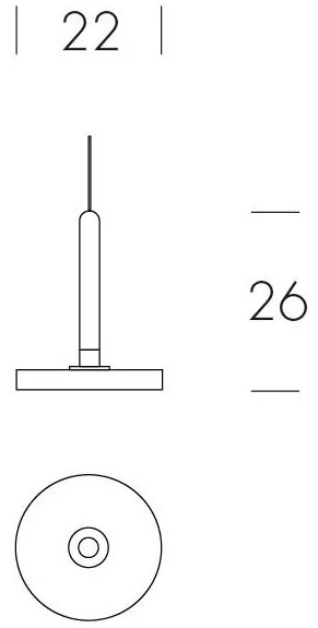 Pendul LED LUX, Lemn masiv, Sticla Turnata, MACRABÈ Small