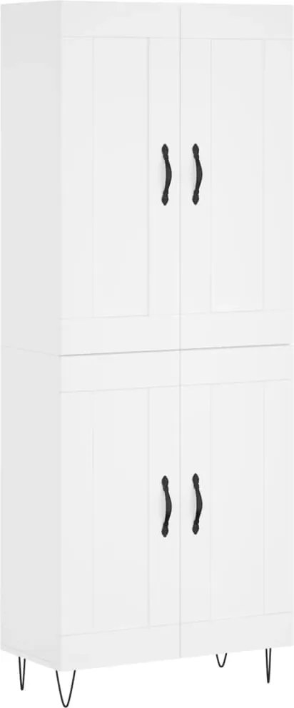 vidaXL Dulap înalt, alb, 69,5x34x180 cm, lemn compozit