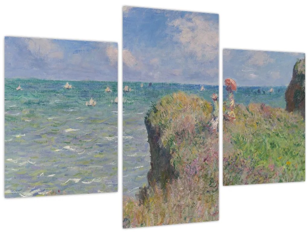Tablou - Claude Monet, Cliff Walk at Pourville, reproducere (90x60 cm)