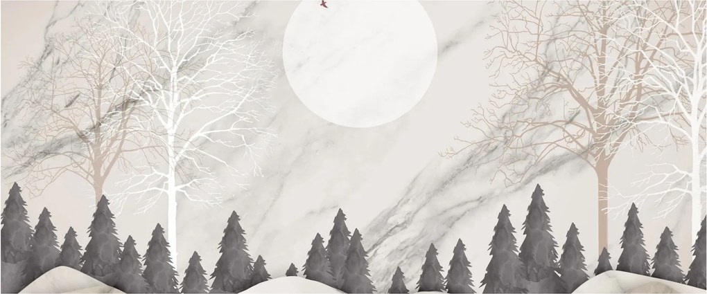 Tablou - Peisaj de iarnă (120x50 cm)