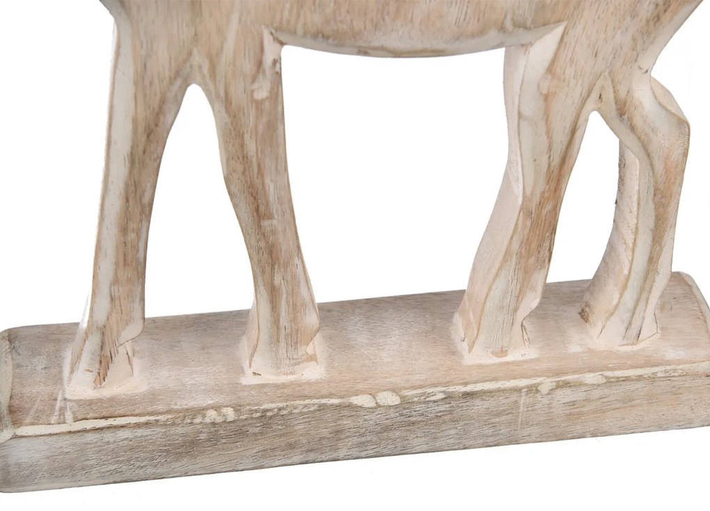 Decorațiune din lemn de mango 4Home Nordic Reindeer, 33 cm