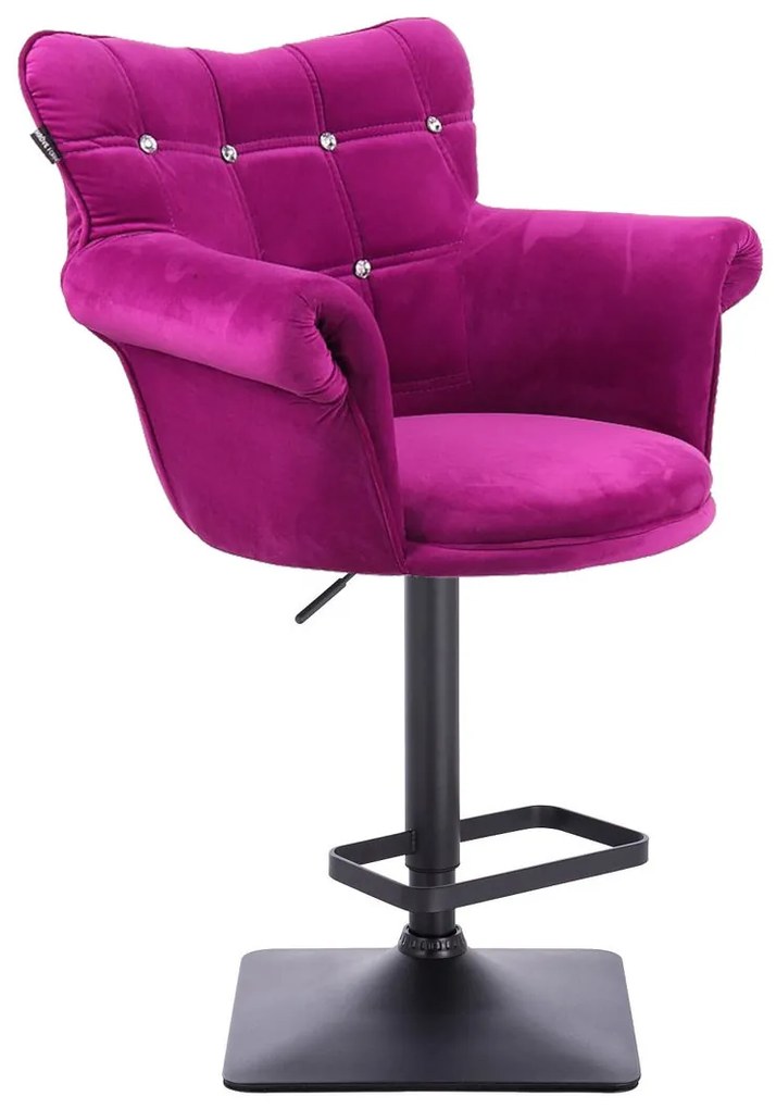 HR804KW scaun Catifea Fucsia cu Bază Neagră