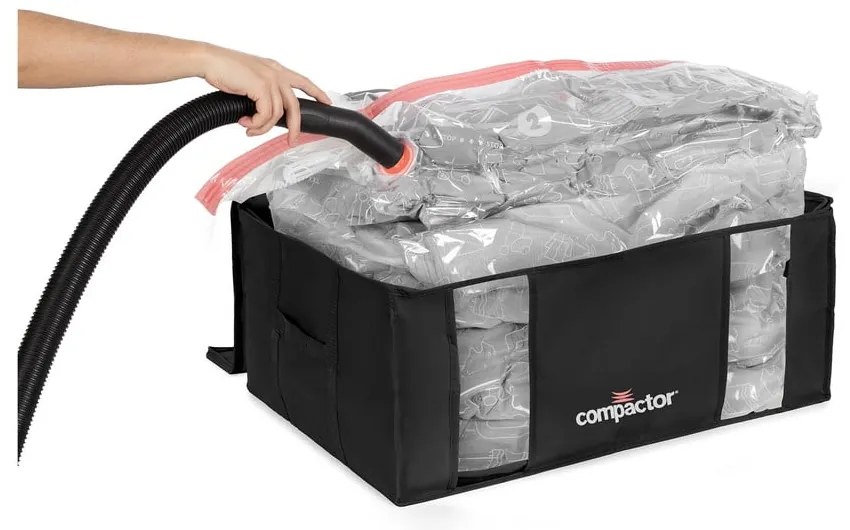 Cutie depozitare cu vacuum Compactor Black Edition, capacitate 210 l, negru