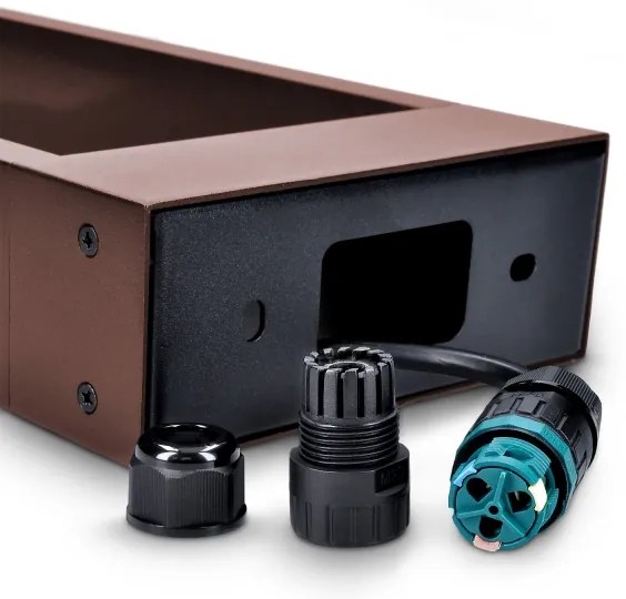 Brilagi - Lampă LED de exterior CROTONE, 7 W, 230 V, maro, IP54, 80 cm