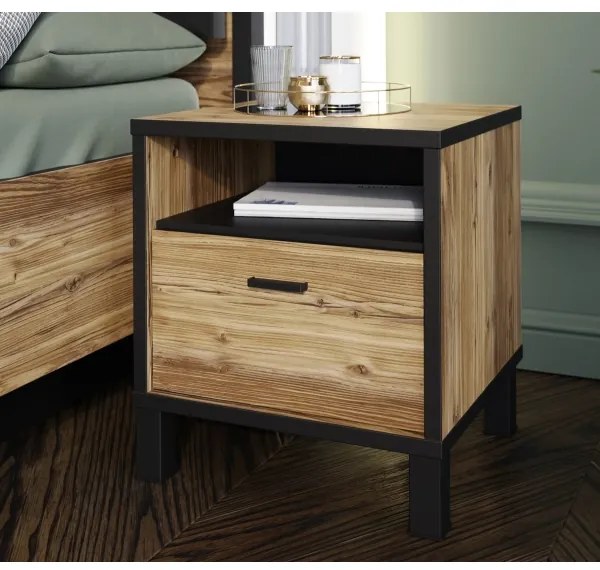 Noptieră OREN maro/neagră