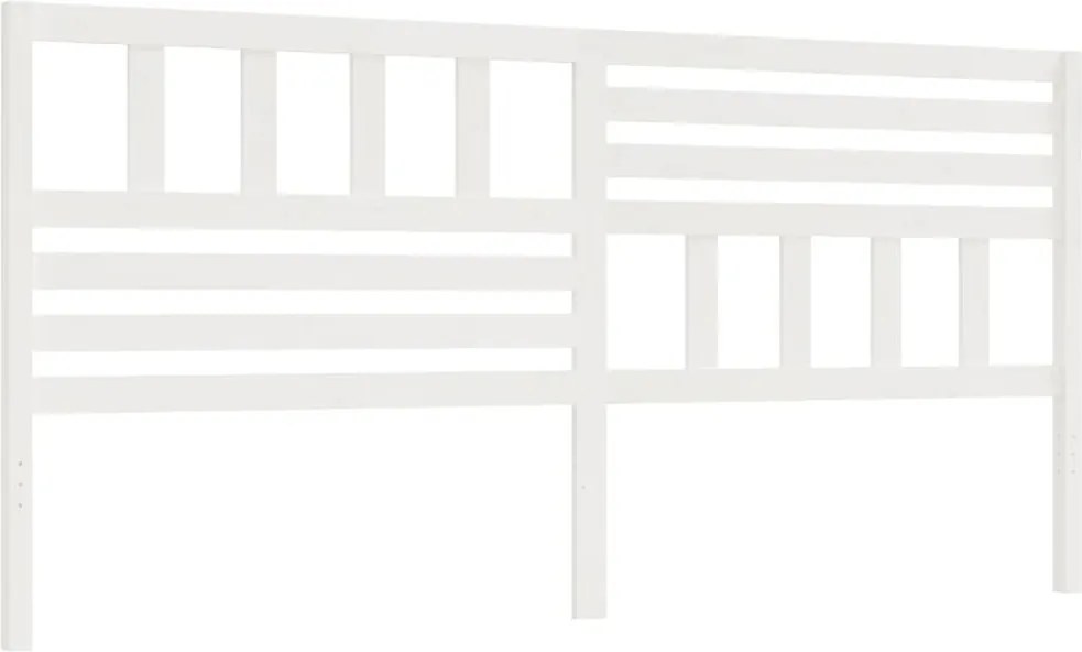 vidaXL Tăblie de pat, alb, 206x4x100 cm, lemn masiv de pin