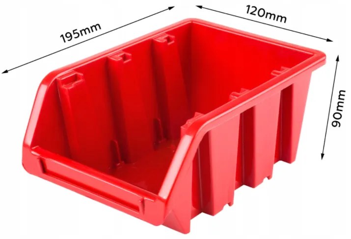 Perete pentru unelte 78x39cm + 6 cutii RED