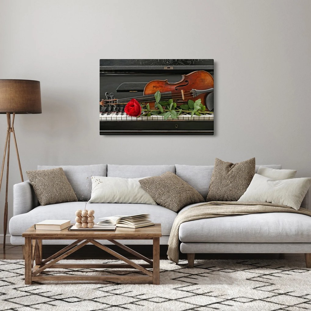 Tablou- Amintire de muzicean (90x60 cm)
