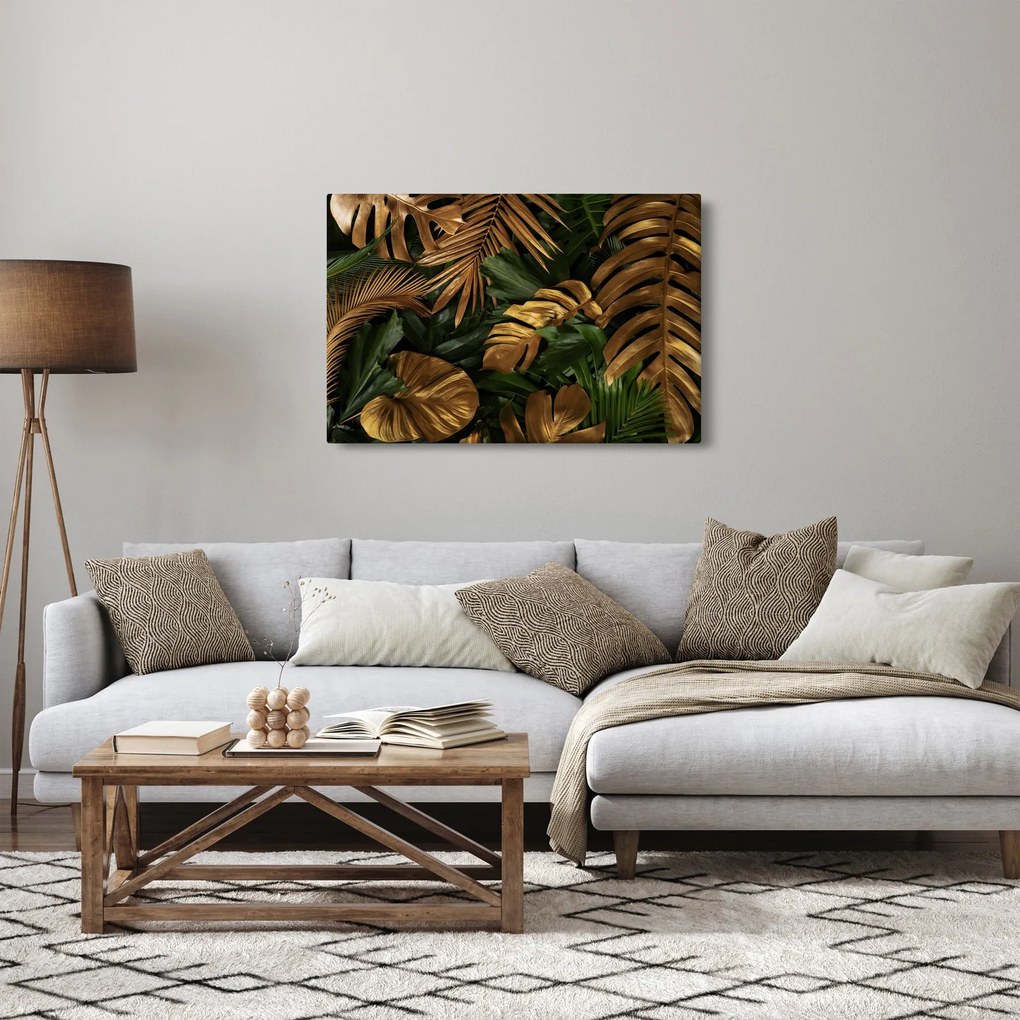Tablou - Frunze aurii (90x60 cm)