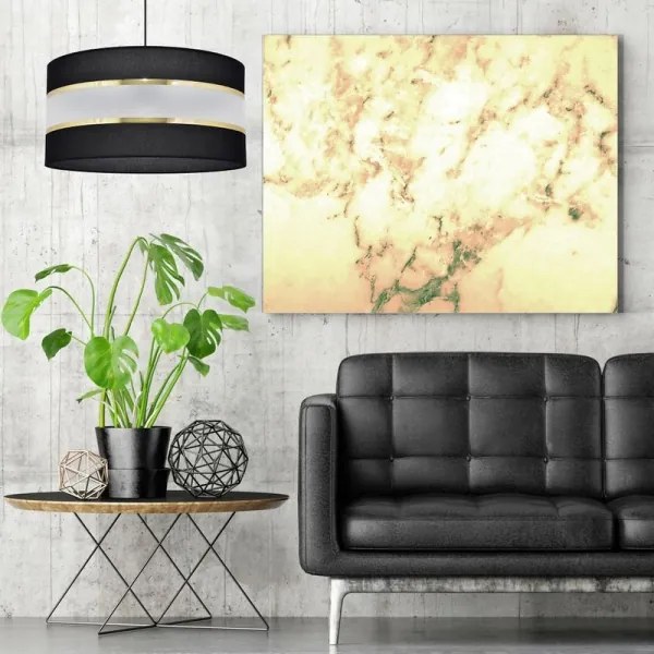 Lustră pe cablu HELEN 1xE27/15W/230V d. 35 cm neagră/aurie