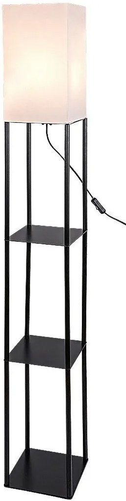 Lampadar/Lampa de podea decorativa cu raft, Bronn