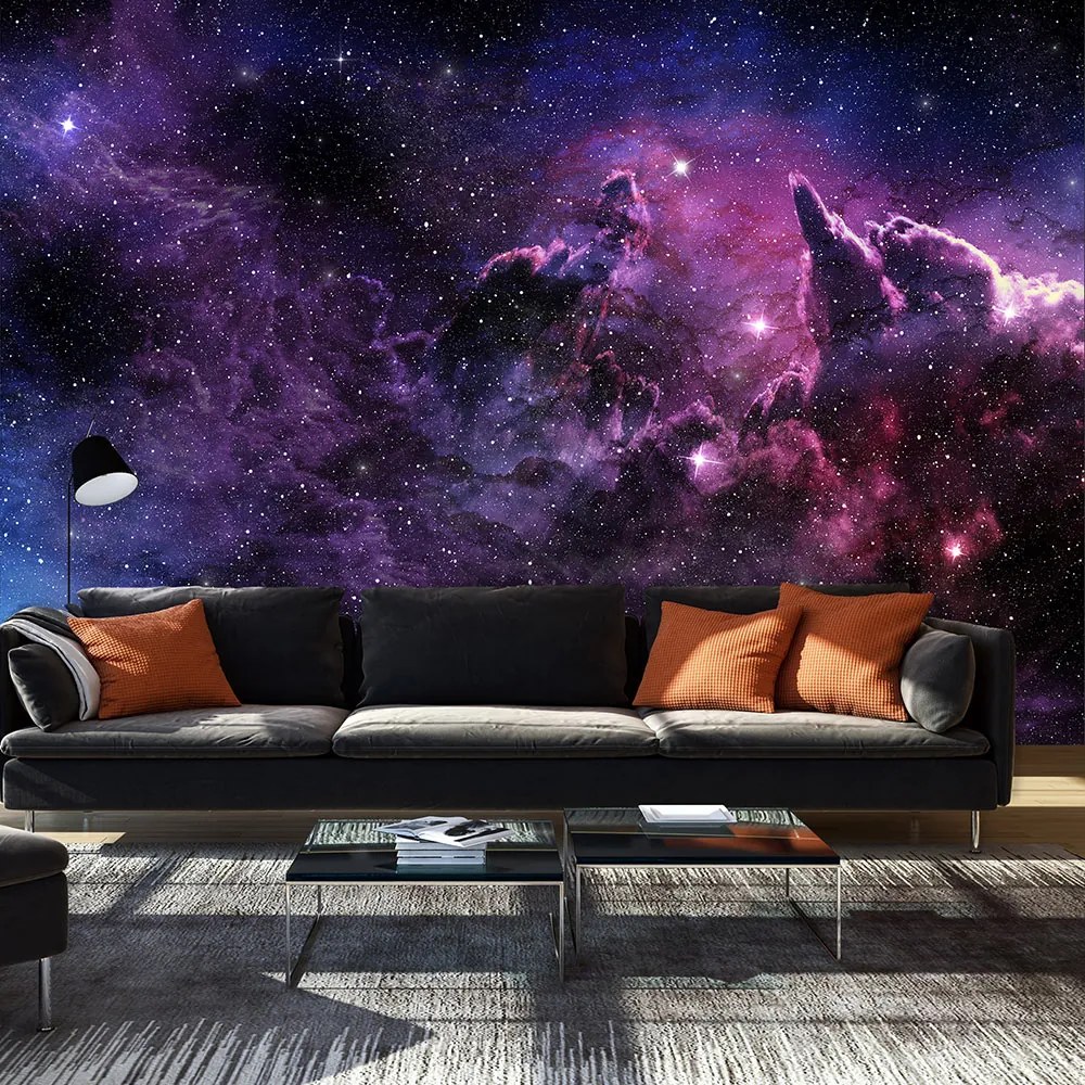 Fototapet Bimago - Purple Nebula + Adeziv gratuit 300x210 cm