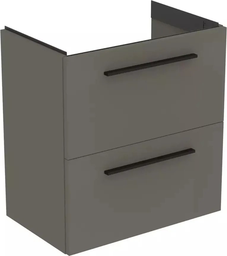 Dulap baza suspendat Ideal Standard i.life S 2 sertare gri 60 cm