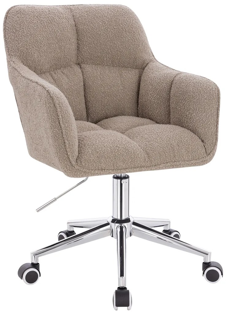 HR550K Scaun Latte Boucle cu Bază Cromata