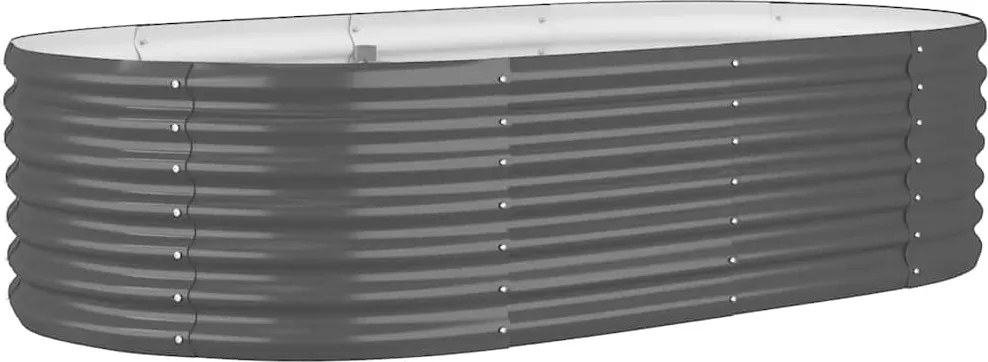 vidaXL Strat înălțat grădină 152x80x36 cm oțel galvanizat