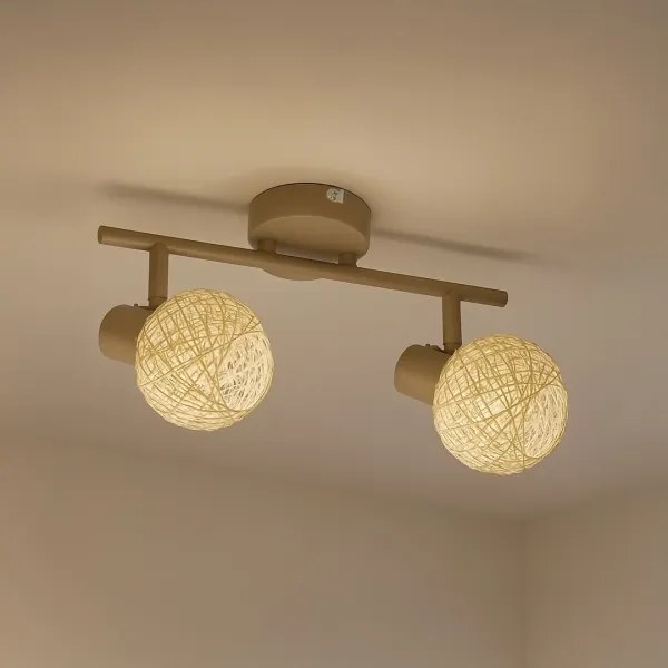 Lampă spot DEX 2xE14/10W/230V bej/crem