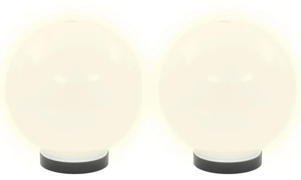 Lampi bol cu LED 2 buc, sferice, 20 cm, PMMA 2, 20 cm, 1