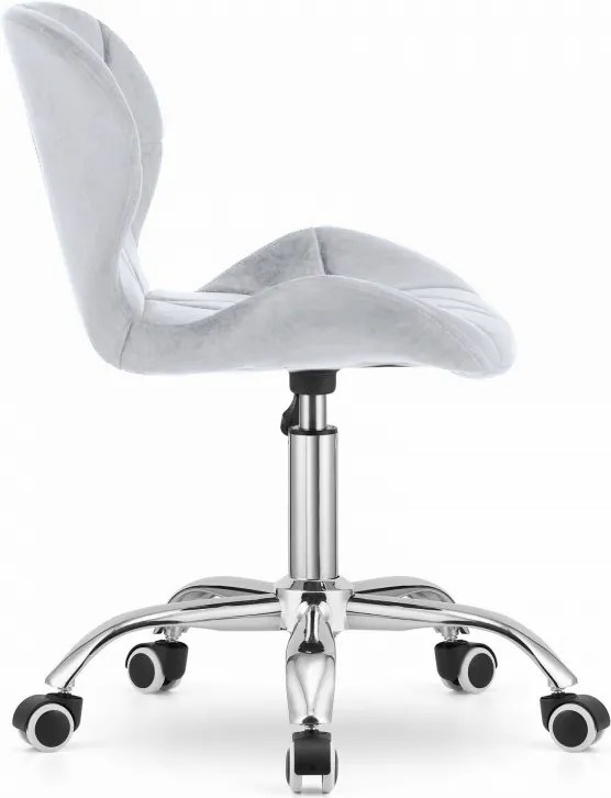 OFERTA Scaun de birou gri deschis AVOLA VELVET calitate II