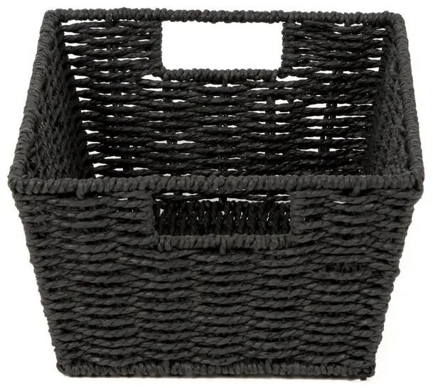 Coș tricotat compactor 31 x 24 x 14 cm, negru