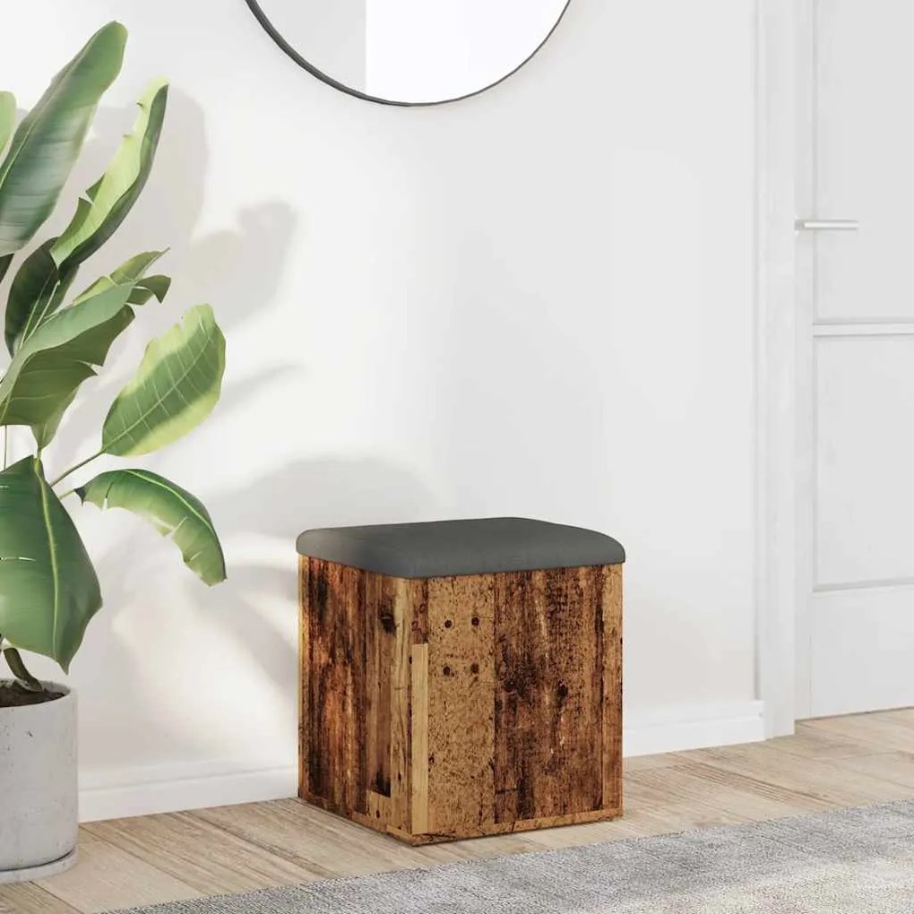 vidaXL Bancă de depozitare din lemn vechi 42x42x45 cm lemn prelucrat