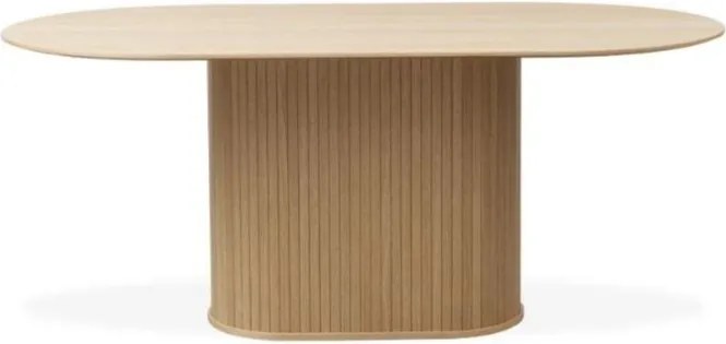 Masă de dining cu blat cu aspect de lemn de stejar 95x180 cm Nola – Unique Furniture