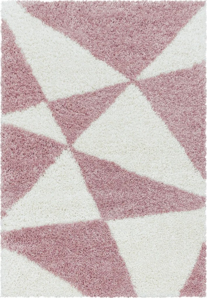 Covor Shaggy Antioch, Roz/Crem 60x110