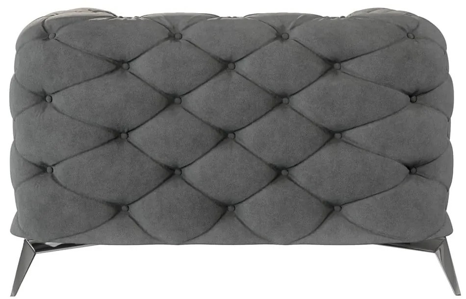 Fotoliu gri cu tapițerie din catifea Chelsea – Ropez