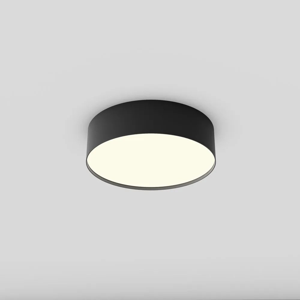 Plafoniera LED design tehnic Zoom D-22cm 3000K negru