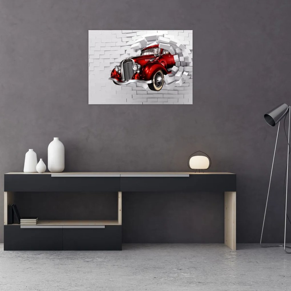Tablou - Mașină roșie (70x50 cm)