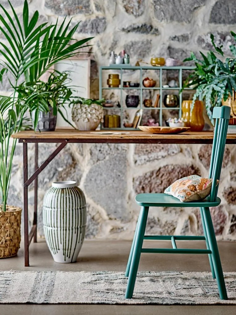 Scaun dining, verde, din lemn pin, Mill