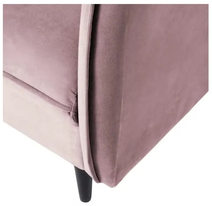 Canapea mov lavandă cu tapițerie din catifea 203 cm Juli – Ropez