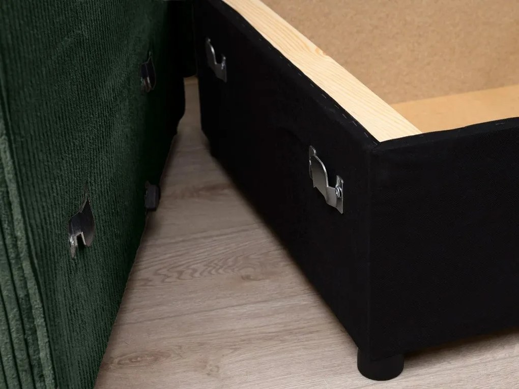 Coltar in forma de U SMART COSARO 295x140 cm, verde inchis