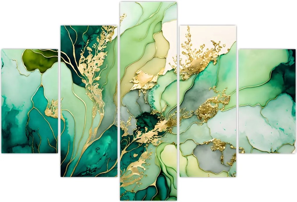 Tablou - Abstractizare verde (150x105 cm)