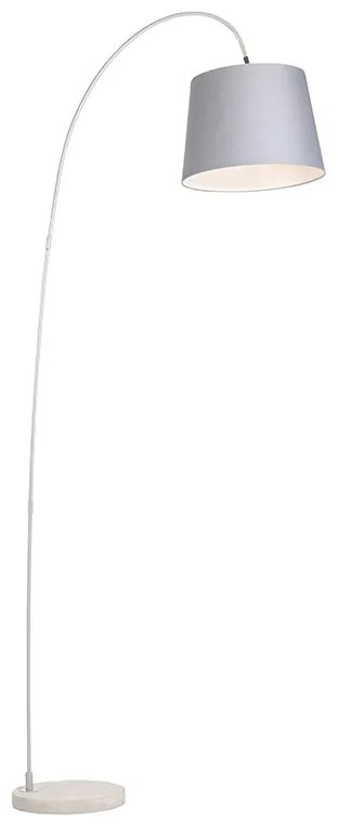Lampă cu arc inteligentă din oțel cu gri inclusiv wifi A60 - Bend