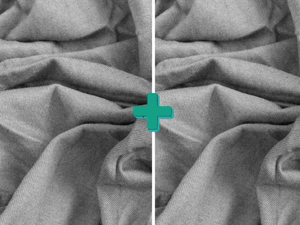 2x Cearsaf de tricot EXCLUSIV 90x200 cm gri deschis