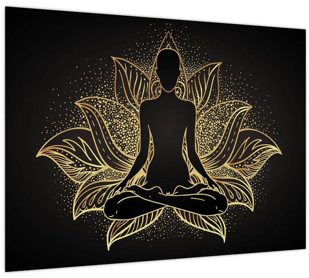 Tablou - Silueta într-o floare de lotus (70x50 cm)