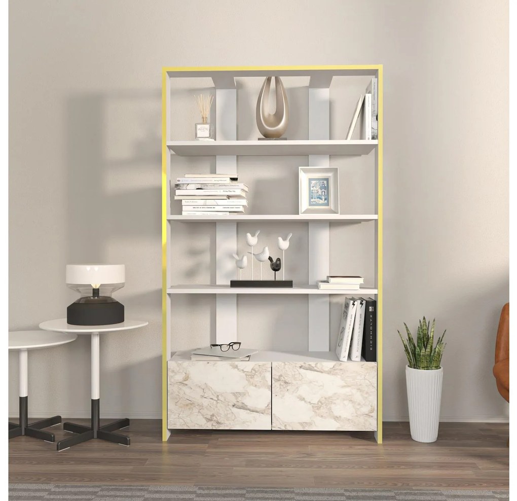 Raft Eleanoretta (Marmură albă + alb + Auriu). Promo -13%. 1106762