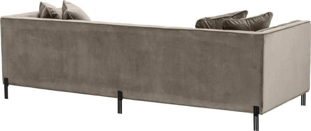 Canapea eleganta design LUX Sienna, catifea greige 113384 HZ