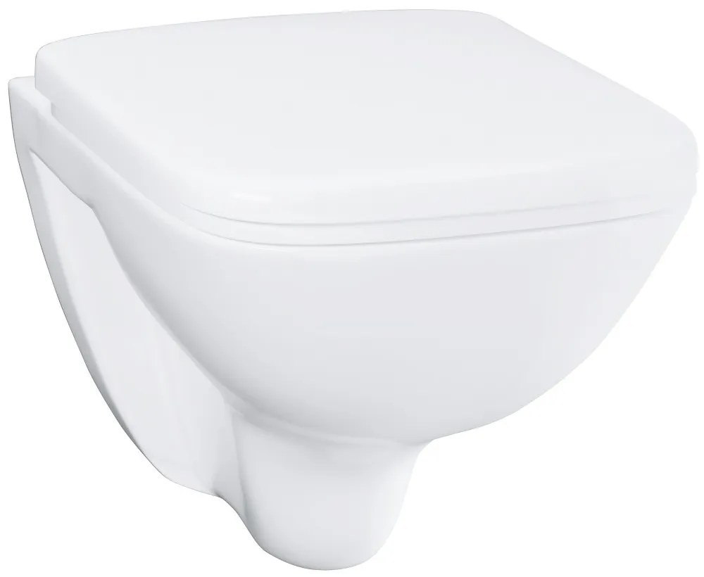 Set Vas WC suspendat cu rezervor incastrat, clapeta si capac Grohe Solido Square 37x53 cm evacuare orizontala